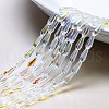 Electroplate Transparent Glass Beads Strands EGLA-L015-FR-A08-1