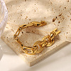 Classic Stainless Steel Oval Link Chain Bracelets for Unisex KZ4634-3-3