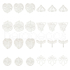 DICOSMETIC 80Pcs 8 Style 201 Stainless Steel Filigree Pendants STAS-DC0014-73-1