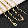 Brass Box Chain Necklaces for Women Men NJEW-F337-06G-5
