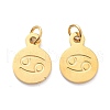 Golden Plated 304 Stainless Steel Charms STAS-C022-01D-G-2