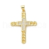 Brass Micro Pave Clear Cubic Zirconia Pendants KK-A212-06D-G-1