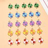 25Pcs 5 Colors Alloy Enamel Pendants ENAM-YW0003-83-2