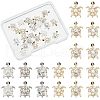 Olycraft 24Pcs 6 Styles Tortoise Zinc Alloy Cabochons MRMJ-OC0002-86-1