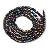 Electroplate Glass Beads Strands GLAA-H021-01A-FP15-2