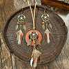 Woven Net/Web with Feather Alloy & Wood Necklaces & Earring Sets FS-WG8596C-01-2