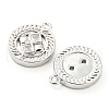 Brass Micro Pave Cubic Zirconia Charms KK-E090-31P-2