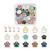 Biyun 60Pcs 15 Style Zinc Alloy Enamel and Tibetan Style Zinc Alloy Pendants FIND-BY0001-15-1