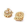 Brass Micro Pave Cubic Zirconia Beads KK-A259-09G-2