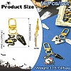 Gothic Alloy Enamel Coffin Pendant Decoration HJEW-CJ00034-8