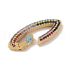 Rack Plating Brass Micro Pave Cubic Zirconia Twister Clasps KK-NH0002-09G-02-2