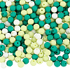 SOFPLATE 500Pcs Rubberized Style Imitated Silicone Acrylic Beads MACR-SP0001-07E-1