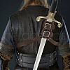 PU Leather Sword Holster Sword Back Sheath for Medieval Renaissance Cosplay Props AJEW-WH0248-583-5