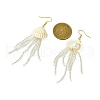 Natural Clam Shell Imitation Pearl Dangle Earrings EJEW-MZ00231-5