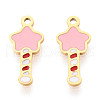 304 Stainless Steel Enamel Charms STAS-T065-55G-01-1