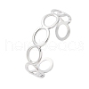 304 Stainless Steel Cuff Bangles for Women BJEW-D306-02P-2
