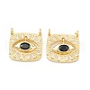 Rack Plating Brass Cubic Zirconia Pendants KK-D073-25G-03-1