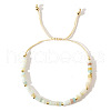 Natural Amazonite Adjustable Braided Bracelets for Women Men JS7852-1-1