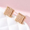 Brass Stud Earrings EJEW-D288-07G-5