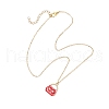 Alloy Enamel Handbag Pendant Brass Cable Chain Necklaces for Women NJEW-JN05273-5