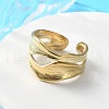 Ion Plating(IP) 304 Stainless Steel Cuff Ring RJEW-N038-112LG-2