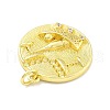 Rack Plating Brass Micro Pave Cubic Zirconia Pendants KK-D359-17G-2