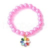 ABS Plastic Imitation Pearl Beads Stretch Bracelets BJEW-JB11585-03-3