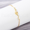 925 Sterling Silver Link Bracelets BJEW-D320-02G-3