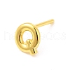 Brass Hollow Out Initial Letter Stud Earrings for Women EJEW-A044-01G-Q-2