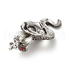 Snake Rhinestone Brooch Pin JEWB-A034-08AS-2