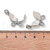 Brass Micro Pave Clear Cubic Zirconia Pendants KK-B102-18P-3