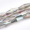 Electroplated Glass Beads Strands EGLA-S174-06D-1
