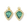 Brass Micro Pave Cubic Zirconia Pendants KK-A197-04G-1
