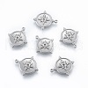 Tarnish Resistant 304 Stainless Steel Pendant Rhinestone Settings STAS-N097-250P-2