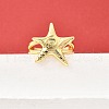 Brass Cuff Rings for Women RJEW-F184-08E-G-1