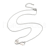 Brass Micro Pave Clear Cubic Zirconia Infinity Heart Pendant Necklaces for Women NJEW-C067-08GP-4