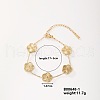 Delicate and Shiny Stainless Steel Flower Bracelet for European and American Fashionistas AF4957-1