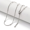 Non-Tarnish 304 Stainless Steel Snake Chain Necklaces NJEW-R266-04P-2