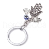 Resin & Tibetan Style Alloy Keychains KEYC-JKC00780-02-4