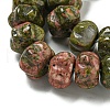 Natural Unakite Beads Strands G-G142-A09-01-4