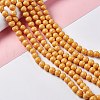 Painted Glass Bead Strands X-DGLA-S071-8mm-22-2