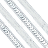 Sparkle Polyester Lace Ribbons OCOR-WH0090-67A-1