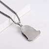 Retro Rock Punk Men's Elderly Avatar Stainless Steel Pendant Necklaces FQ3042-4