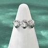 Brass Adjustable Open Cuff Rings for Women RJEW-R032-03P-1