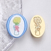 Mother's Day Golden Tone Wax Seal Brass Stamp Head AJEW-G056-03C-1