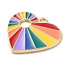 Rainbow Color Alloy Enamel Pendants ENAM-R147-07G-2