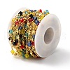 Handmade Cube Glass Beaded Chains CHC-M024-13G-4