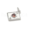 Brass Micro Pave Cubic Zirconia Charms KK-I276-52P-2