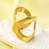 304 Stainless Steel Adjustable Cuff Rings for Women RJEW-B123-01G-02-3