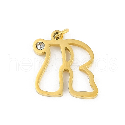 304 Stainless Steel Pendants STAS-R137-01G-R-1